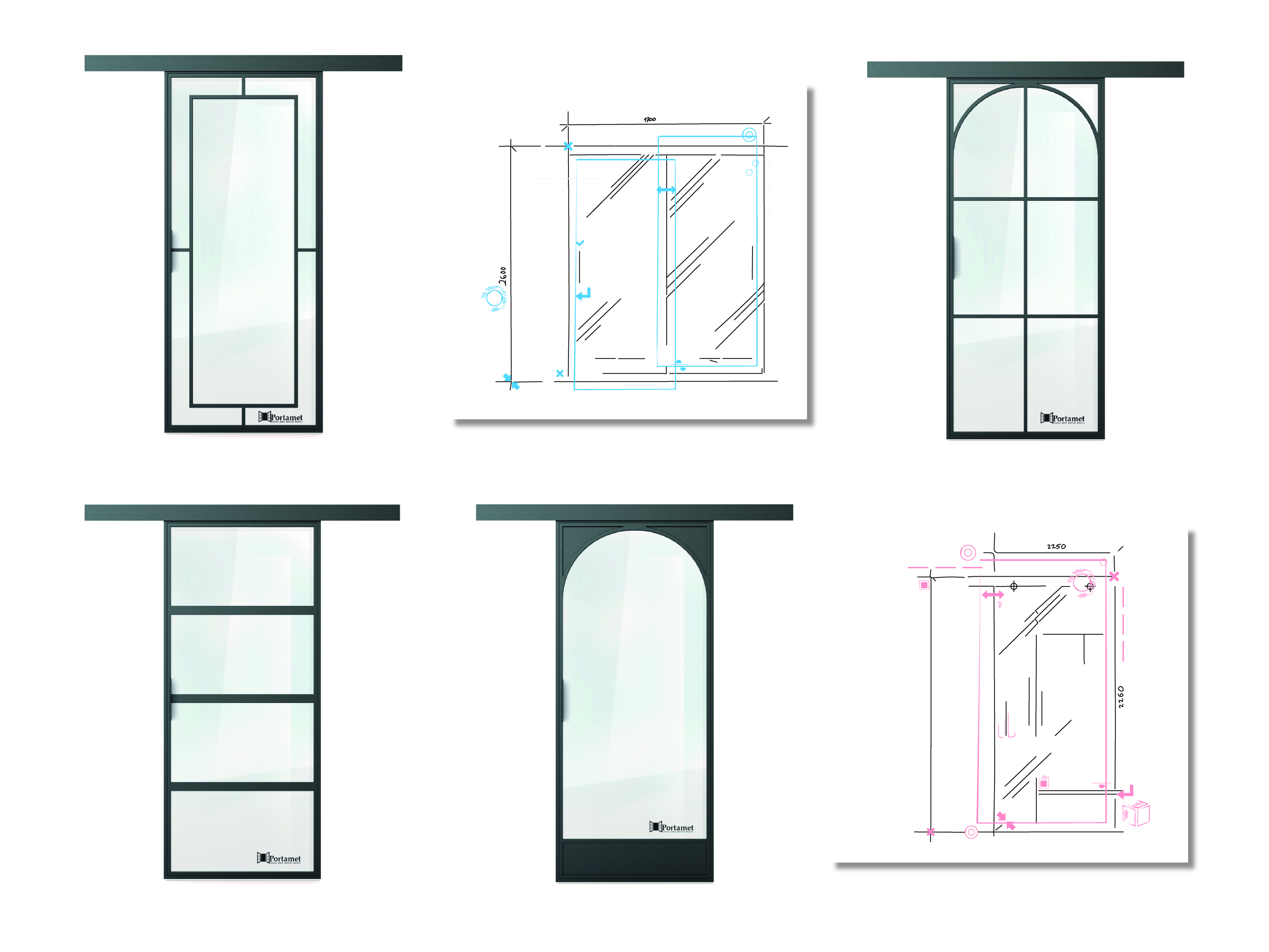 drzwi loftowe wewnętrzne portamet sliding steel doors