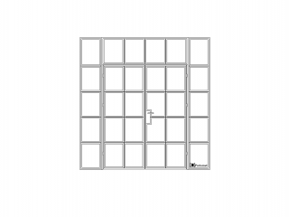 Drzwi loftowe dwuskrzydłowe A3