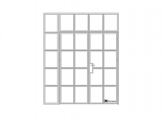 Drzwi loftowe dwuskrzydłowe A7