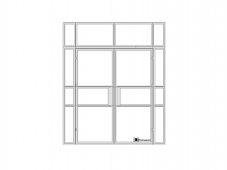 Drzwi loftowe dwuskrzydłowe B7