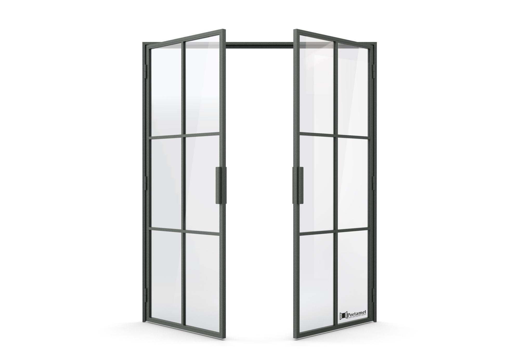 Portamet Malmo dwuskrzydłowe drzwi loftowe