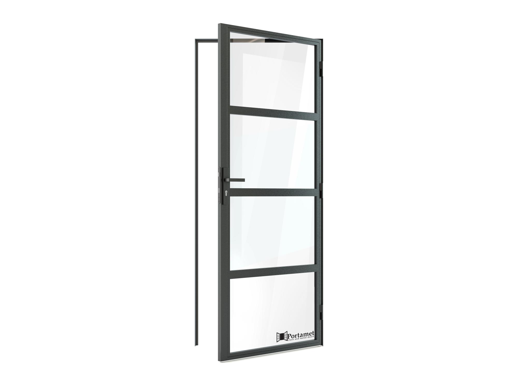 Portamet roma z klamką loftowe drzwi crittall