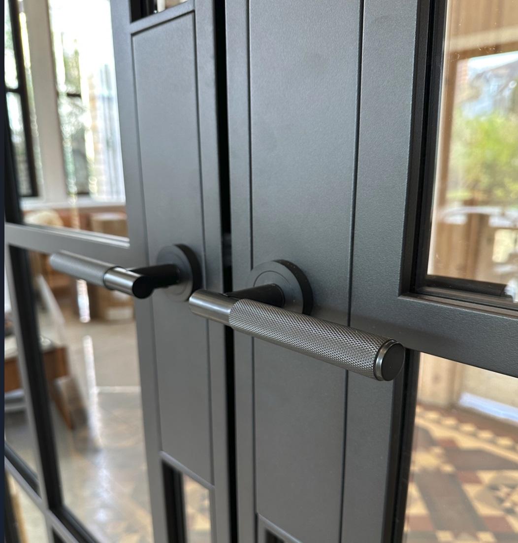 steel door handle portamet