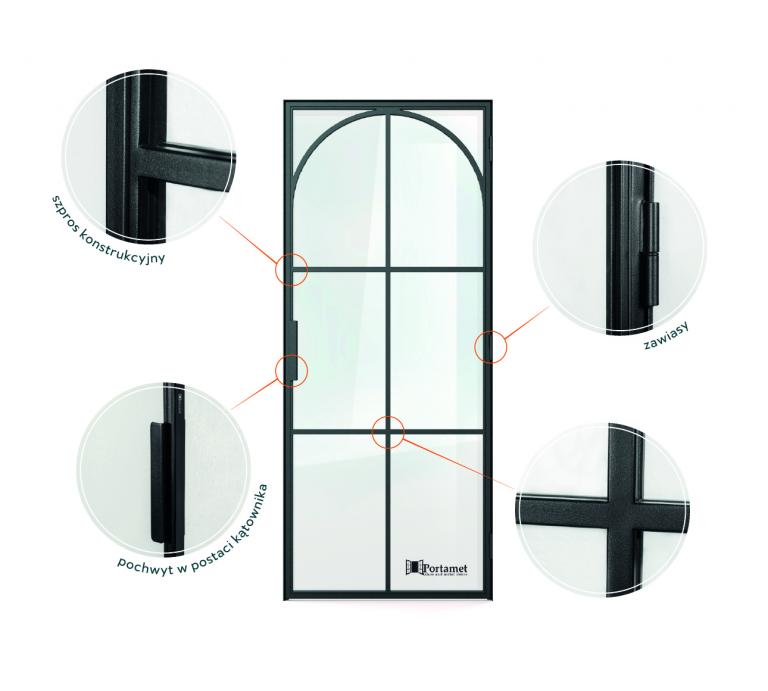 Drzwi loftowe Portamet Crittall Windows